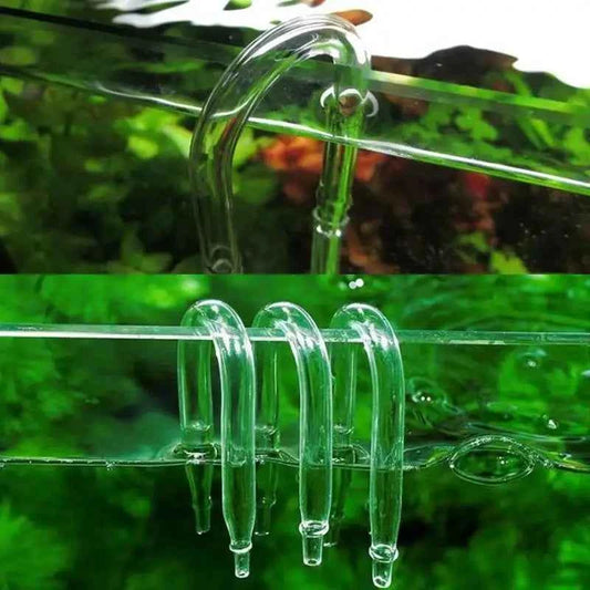 Aquarium Air Pipe Connector U Shaped Pipe Fish Tank Co2 Oxygen Tube Check Valve Glass Tube for Co2 Diffuser Air Pump Accessories