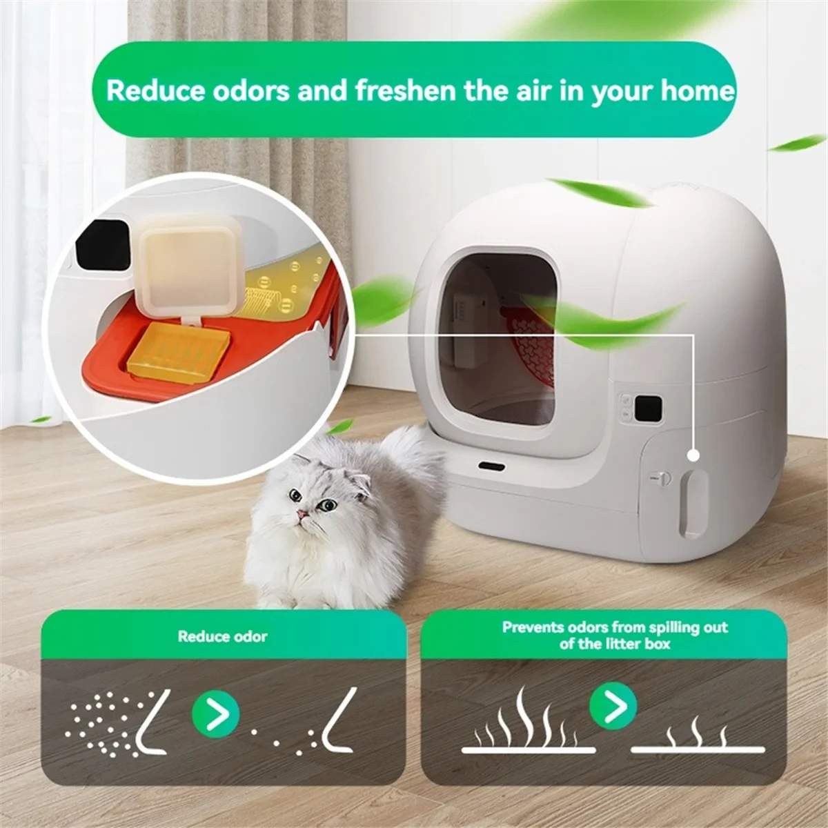 Retail! N50 Odor Eliminator for PuraMax Self-Cleaning Cat Litter Box Cat Toilet Odor Control Deodorant Cubes 6PCS