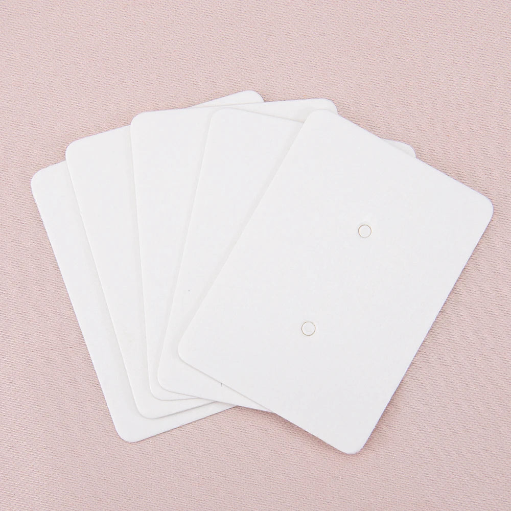 50/100pcs 3.5x2.5cm Earring Display Cards Kraft Paper Cards for Women Handmade Jewelry Earring Studs Packaging Retail Price Tags