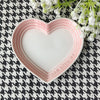 Ceramic Cat Bowl Extra Heart-Shaped Wide Anti Vomiting Stress Free Design12cm Durable Ceramic Pet Bowl for Small Cats Dogs