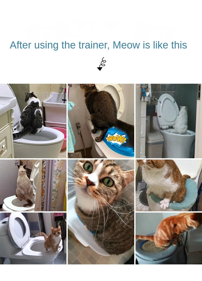 Reusable Plastic Toilet Training Kit for Cats, Toilet Trainer, Toilet for Puppy, Cat Litter Mat, Cleaning Product, Best