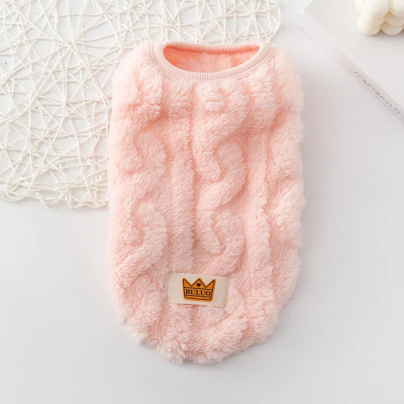 Sweater for Cat Warm Puppy Hoodie Cute Dog Sweaters for Small Dogs Chihuahua Knit Sleeves Puppy Winter Fleece Harness Clothes - Play Paws Toys