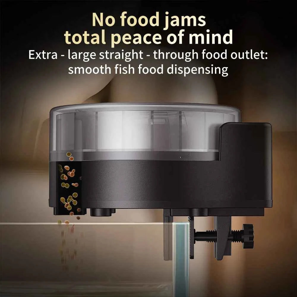 Jebao Jecod 2025 New RF Smart Automatic Aquarium Fish Feeder with Digital Timing and BT Control Feeding Function