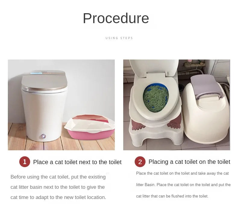 Reusable Plastic Toilet Training Kit for Cats, Toilet Trainer, Toilet for Puppy, Cat Litter Mat, Cleaning Product, Best