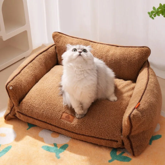 Pet Sofa for Dogs Cats Winter Warm Cat Bed Nest Dog Sleeping Mat Removable Washable Pet Supplies All-season Universal Kennels - Play Paws Toys