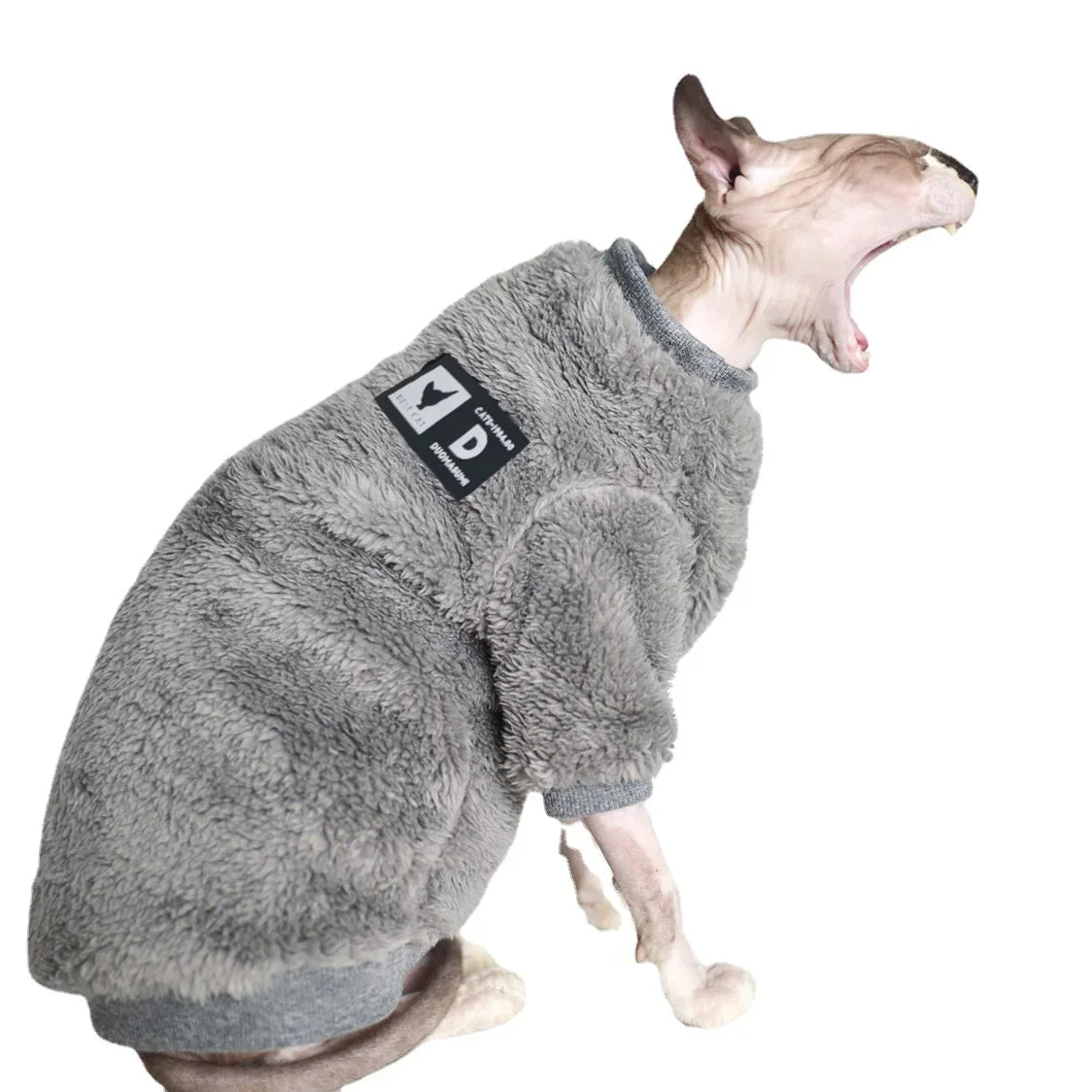 DUOMASUMI Soft Double-sided FluffY Winter Jacket Warmth Coat for cat Thickening Sphinx Sphynx Cat Clothes  Hairless Cat Outfits - Play Paws Toys