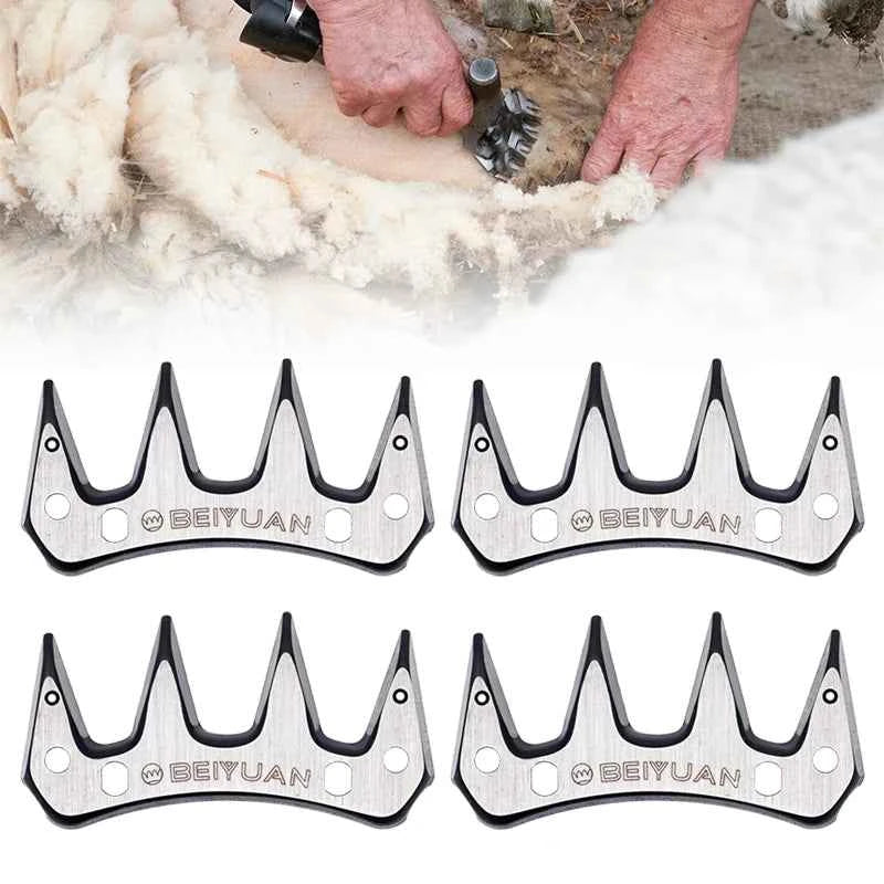 BEIYUAN 4 Tooth Blade Sheep Shears Convex Comb Cutter Shearing Clipper For Sheep Clipper Shears Scissorsd 1/2/4Pcs