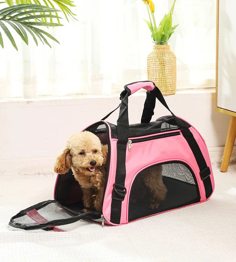 Cat Bags Portable Dog Carrier Bag Mesh Breathable Foldable Cats Carrier Bag Travel Breathable Transport Handbag - Play Paws Toys
