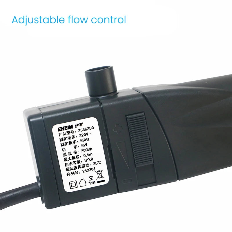 EHEIM Skim350 220V 5W Adjustable Flow Freshwater Saltwater Aquarium Filter Micro Surface Skimmer with Pump