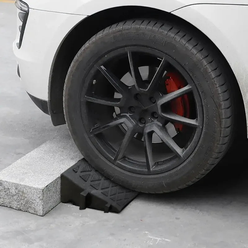 Car Driveway Ramp Kit 7/13cm Height  Portable Anti-Slip Wheel Chock Heavy Duty Threshold Ramps for Vehicle Maintenance & Loading