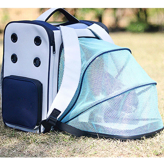 Portable Astronaut Travel Bag, Breathable Space Capsule, Expandable Carrier, Pet Backpack for Cat and Dog - Play Paws Toys