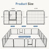 JHK 16 Panels Dog Playpen Pet Fence Metal 24 Inch to 32 Inch Foldable Large Dog Puppy Exercise for Yard Gate Camping Outdoor