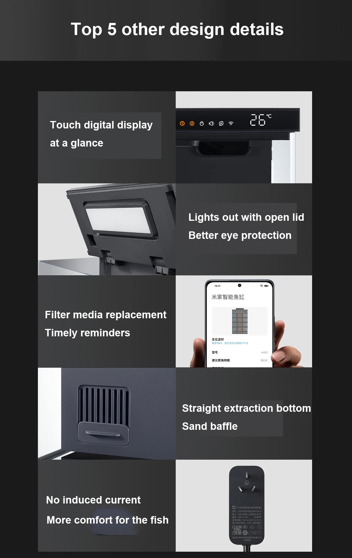 NEW MIJIA Smart Fish Tank MYG100 Work With Mijia APP Mobile Controlled Remote Feeding Smart Lighting System Light Aquarium CN