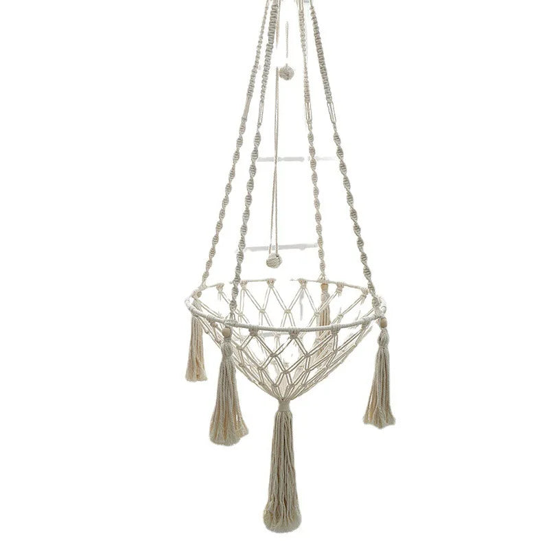 Winter Pet Hammock Cat Swing Hand Woven Cotton Rope Cats Hanging Basket  Kitten Hanging String Den Indoor Pend Nest Pet Supplies - Play Paws Toys