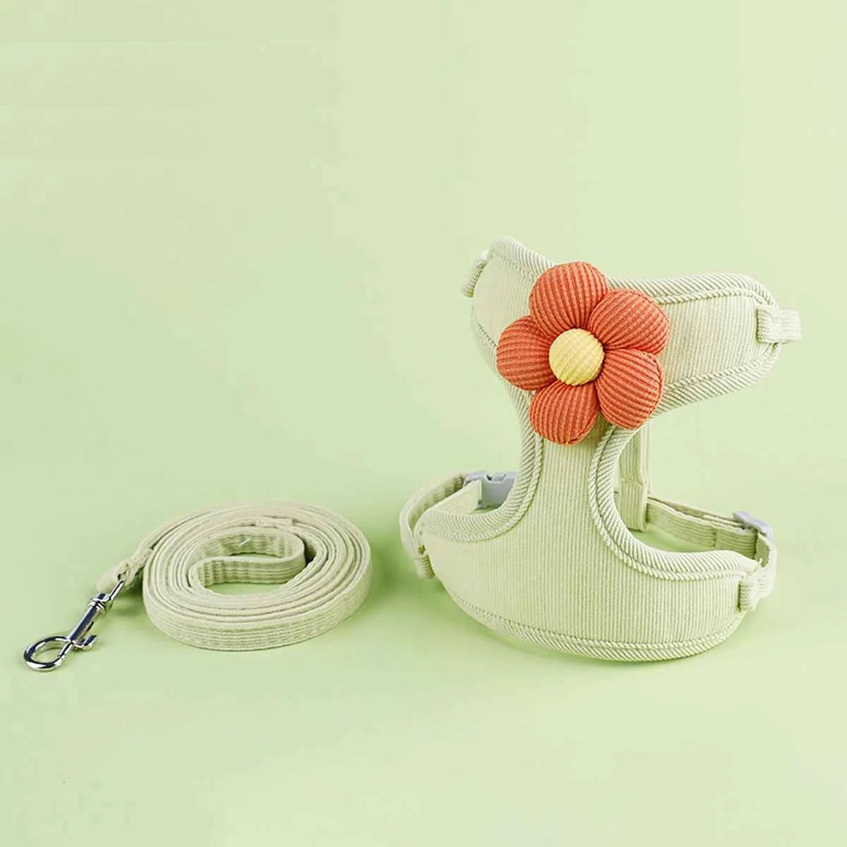 Cat Harness and Leash Sets Adjustable Dog Harness for Small Dog Leash Breashable Pet Harness Out Walking Dog Strap