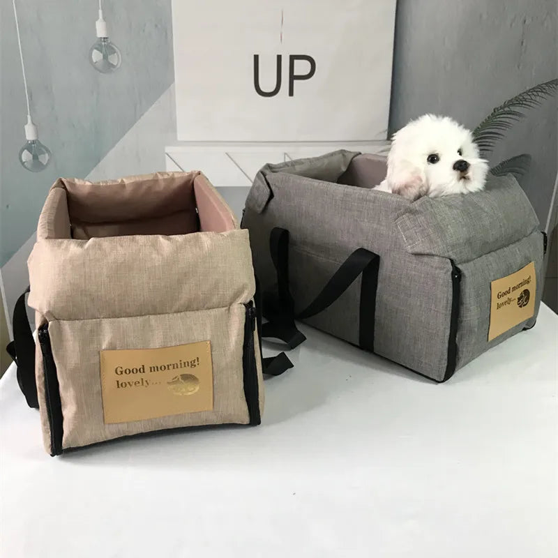 Portable Car Safety Pet Seat For medium/Small Dogs Cat Travel Central Control Cat DogBed Transport Dog Carrier Protector DogBags - Play Paws Toys