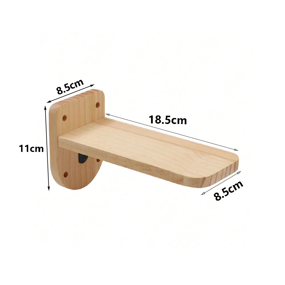 Cat Wall Climbing Shelf Steps Ladder Scratching Post Scratcher Bed Hiding House for Cats Tree Tower Pet Furniture Accessories - Play Paws Toys