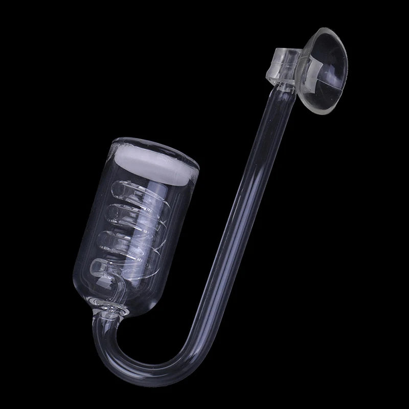 Aquarium CO2 Diffuser 60~300L Plants Tank Atomizer Solenoid Regulator Moss CO2 Atomizer Spiral Glass Tube
