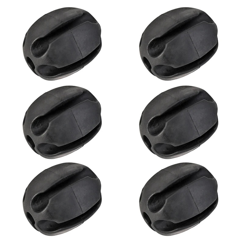 6 PCS Silicone Fishing Rod Holder Ball Straps 5 Hole Lightweight Fishing Tackle Ties Organizer Storage Racks Fishing Accessories