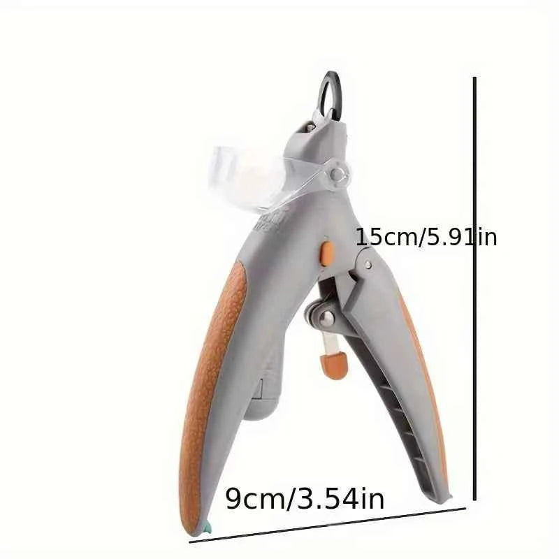 Pet cat and dog nail clippers with LED light, polishing and cleaning supplies