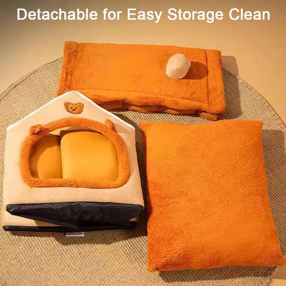 Thickened Pet Warm House Cat And Dog House Winter Warm Universal For All Seasons Detachable And Washable Cute New Comfortable - Play Paws Toys