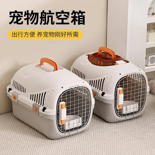 New pet aviation case, convenient, breathable, suitable for outdoor travel, cage for cats and dogs, and pet only - Play Paws Toys