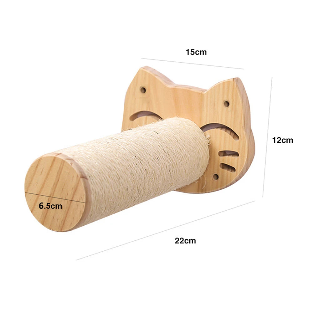 Cat Wall Climbing Shelf Steps Ladder Scratching Post Scratcher Bed Hiding House for Cats Tree Tower Pet Furniture Accessories - Play Paws Toys