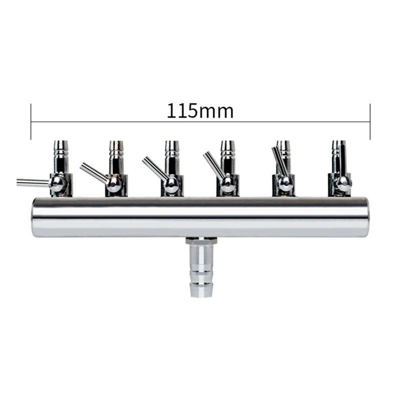 4/6/10 Ways Stainless Steel Air Flow Splitter Distributor Pump Valves For Aquarium