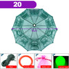 Portable Automatic 4-20 Hole Hand Fishing Net Hexagon Fish Network Casting Nets Crayfish Shrimp Catcher Tank Trap Cage Mesh Tool
