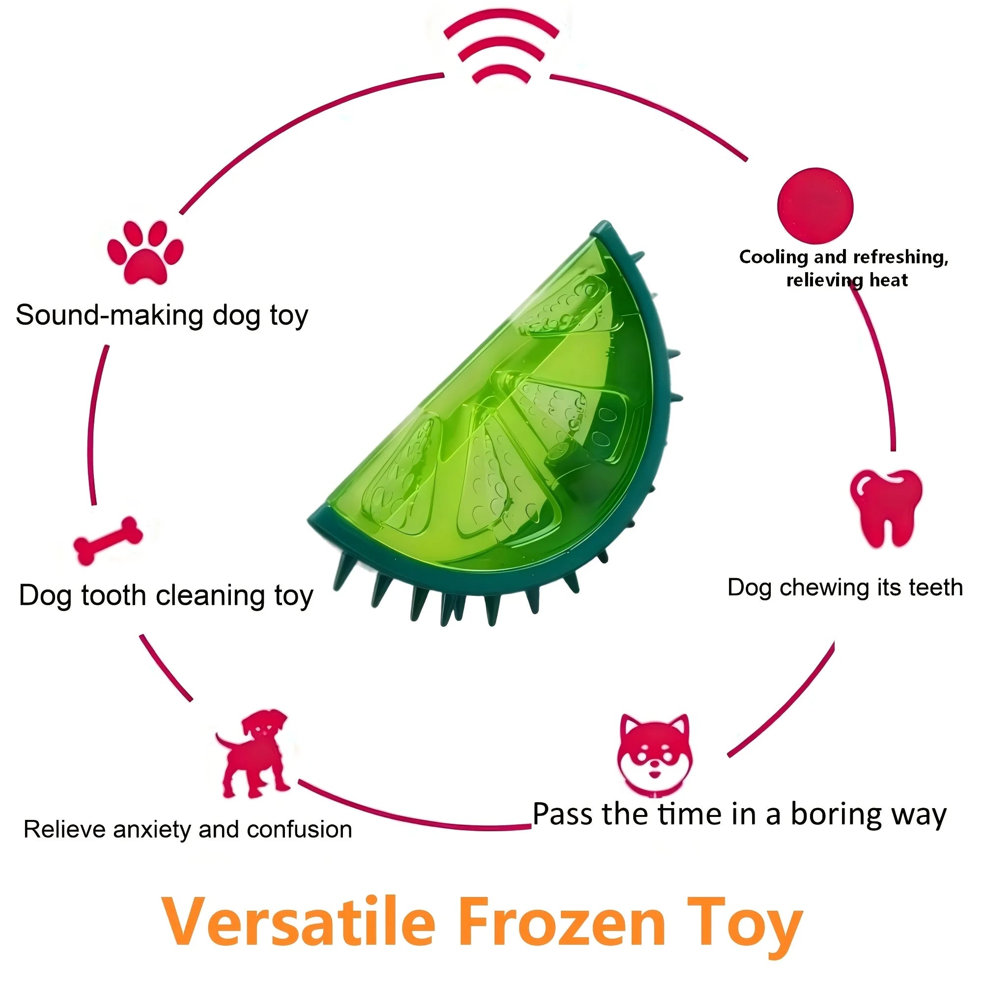Pet Cooling Chew Toy Reusable Dog Cat Toy Teething Summer Cooling Pineapple Ice Frozen Fruit Shape Toys for Small Medium Dogs