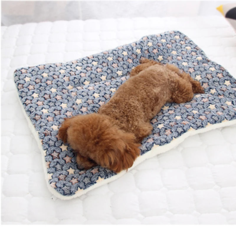 Pet Sleeping Mat Dog Bed Cat Litter Puppy Bed Dog Sofa Lovely Mattress Cushion for Small Large Dog Washable Blanket For Winter