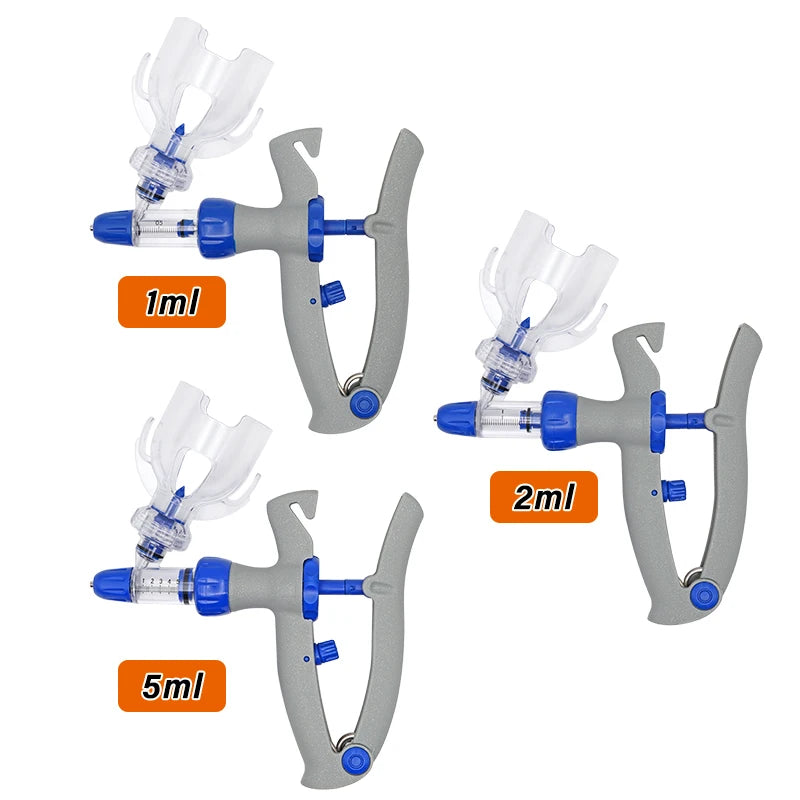 1-10ml Automatic Veterinary Continuous Syringe Animal Injection Adjustable Vaccine for Livestock Pig Cattle Sheep Chicken