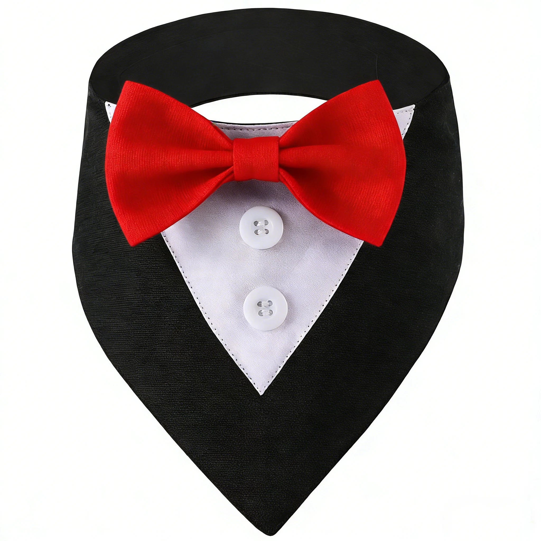 Sucado Handsome Wedding Pet Dog Bandana, Elegant Tuxedo Suit Scarf with Bowtie,  Luxury Formal Engagement Birthday Party Gifts