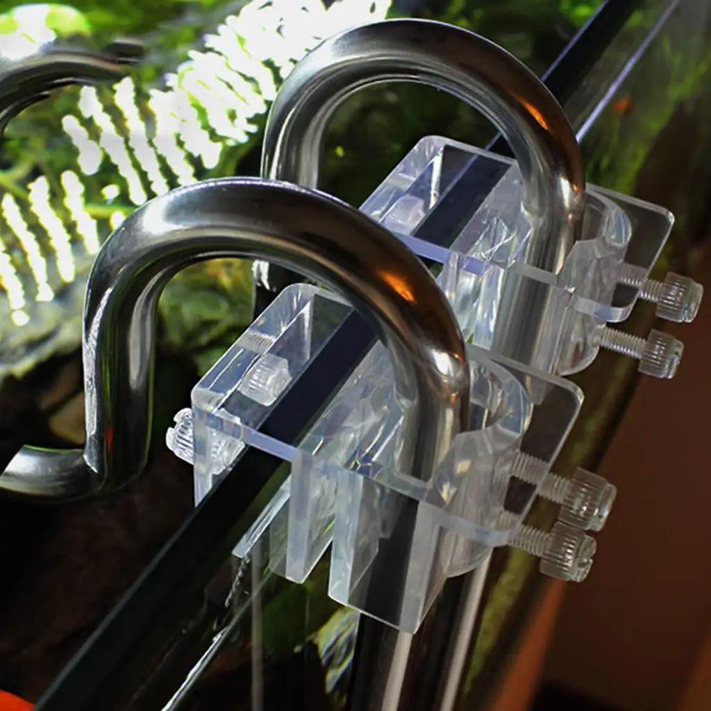 1 Set Clear Acrylic Aquarium Reef Tank Pipe Tube Holder Clip