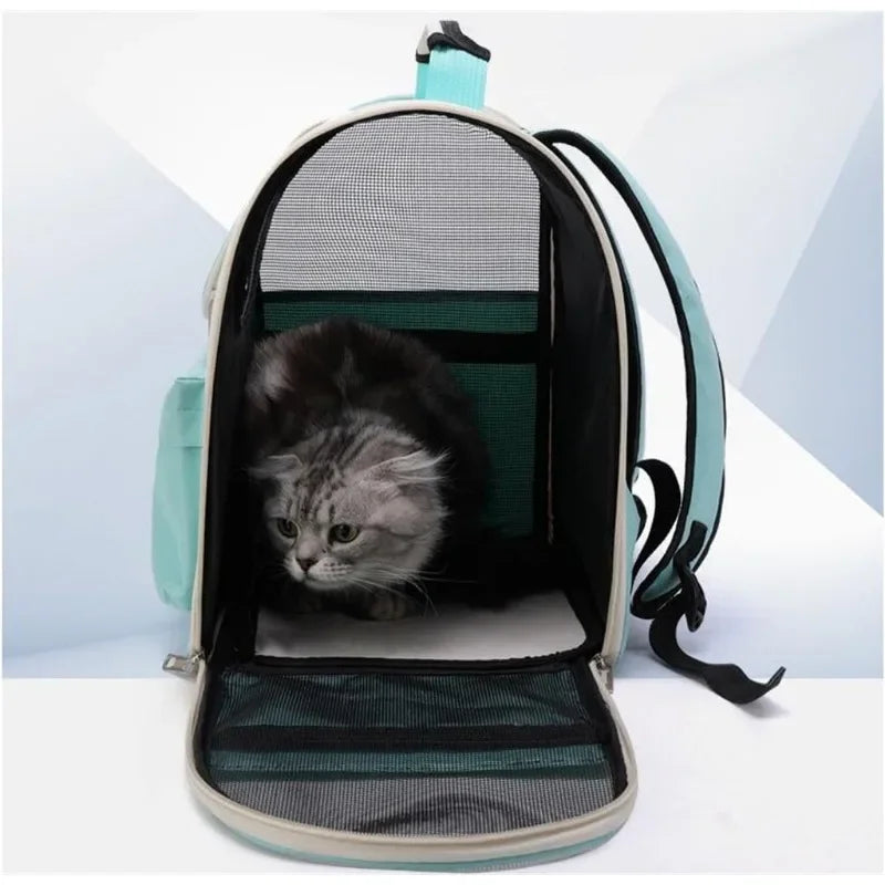 Cat Carrier Bags Windproof Outdoor Travel Backpack for Cat Small Dogs Transport Carrying Bag Cat Backpack Carriers With Cushion - Play Paws Toys