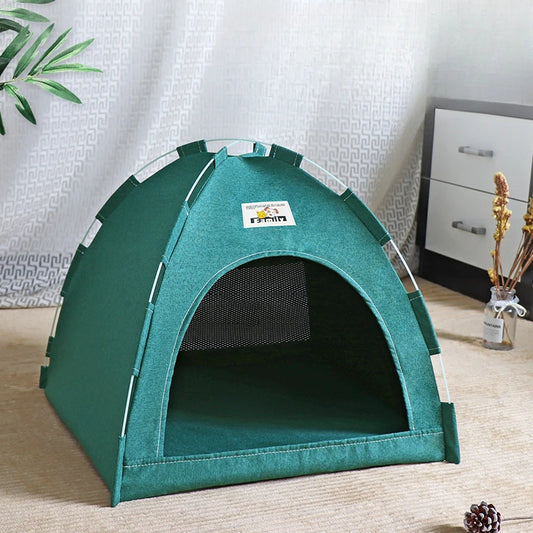 Foldable Cat House Pet Tent Four Seasons Universal Cat and Dog Pet Nest Summer Cool Mat Outdoor Portable Foldable Breathable - Play Paws Toys