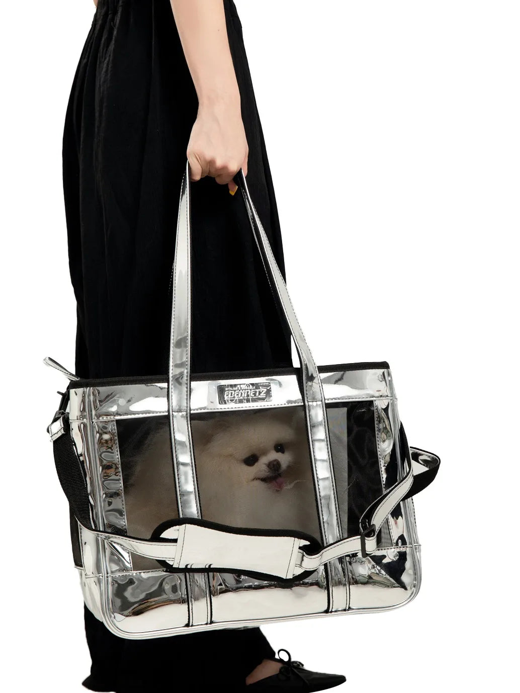 EDENPETZ Breathable Pet Dog Cat Carrier Mesh Leather Fashion Large Travel Puppy Kitty Carry Bag Shoulder Handbag - Play Paws Toys