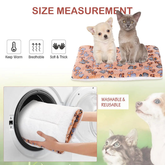 Large Size Flannel Dog Bed Thicken Cat Bed Sleeping Mat Dog Mat Blanket For Puppy Kitten Dog Bed Rug for Small Medium Large Dog - Play Paws Toys