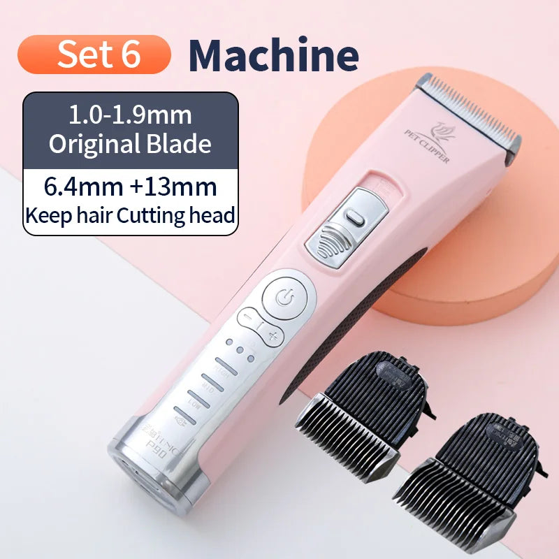 Fenice Clipper Dogs Professional LCD Screen Pet Cat Clippers Electrical Grooming Trimmer Rechargeable Haircut Machine Animals