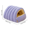 winter Indoor thickened cat bed washable soft short plush fluffy cats sleeping bed enclosed warm pets bed for Puppy Kitten - Play Paws Toys