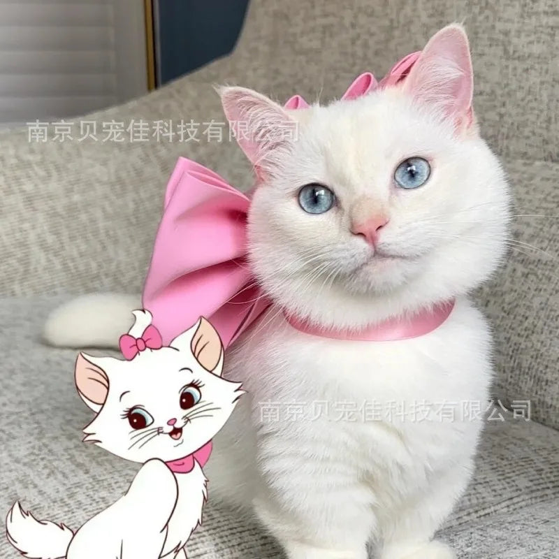 Mary Cat Bow Tie Pet Collar Scarf Cat Necklace Decoration Bichon Puppy Leash Toy Cat Home Garden Pet Supplies Accessories