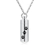 Pet Paws Ashes Jewelry Cremation Urn Memorial Pendant Necklace Aluminum Alloy Cylinder Ashes Jewelry for Ashes Women Men