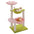 Flower Cat Tree with 2 Cozy Hammocks Sisal Scratching Posts Soft Top Perch Small Cat Tower for Indoor Kitty Cat Furniture Cat Toys