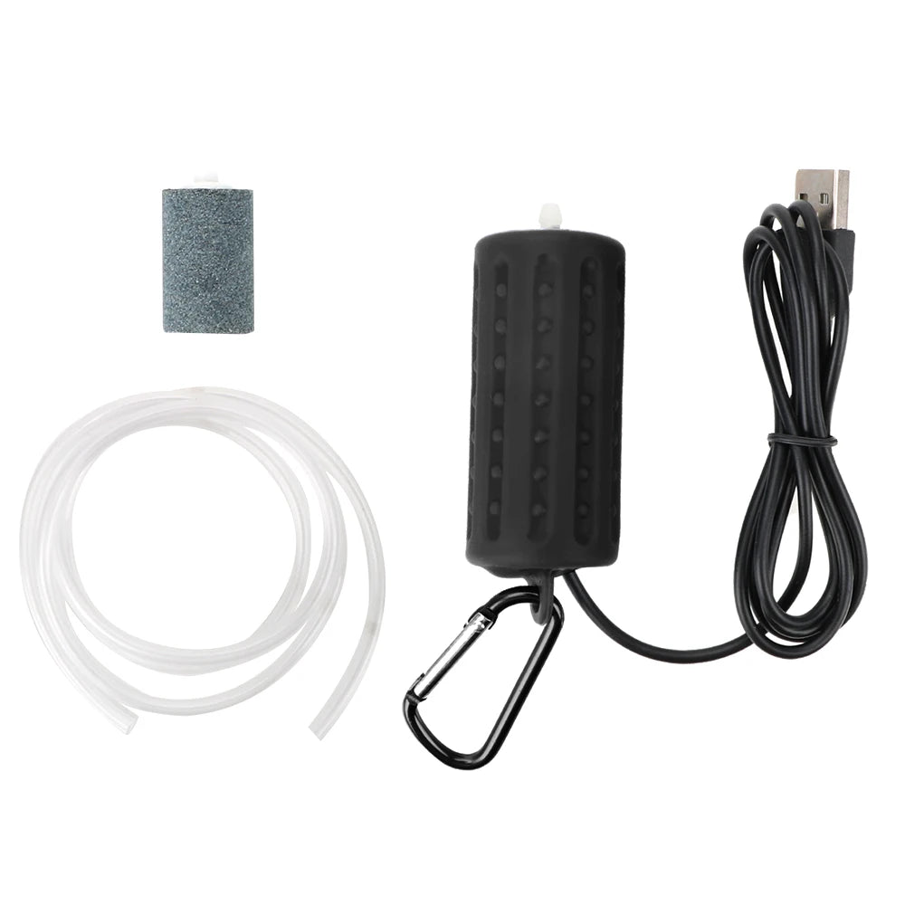 Fish Tank Accessories Mini USB Aquatic Terrarium Filter Mute Energy Saving Supplies Aquarium Fish Tank Oxygen Air Pump Portable