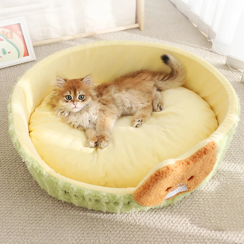 HOOPET Cats Bed Dogs Nest Pet Bed Kennel Non-Slip Winter Warm Small Dog Kennel Sleeping Soft Puppy Cushion Pet Supplies - Play Paws Toys