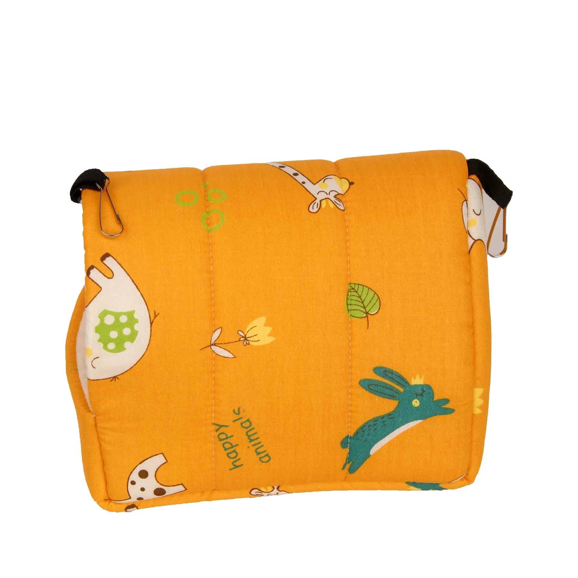 1pc Cute Print Bird Bed Mini Cage Rabbit Squirrel Mat Guinea Pig Nest Hamster House Small Animal Sleeping Bed Pet Hanging Cage