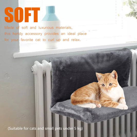 Cat Radiator Bed Hanging Cat Cradle Hammock Small Pet Animal Hanging  Bed with Metal Frame Luxury Warm Fleece Basket for Cats - Play Paws Toys