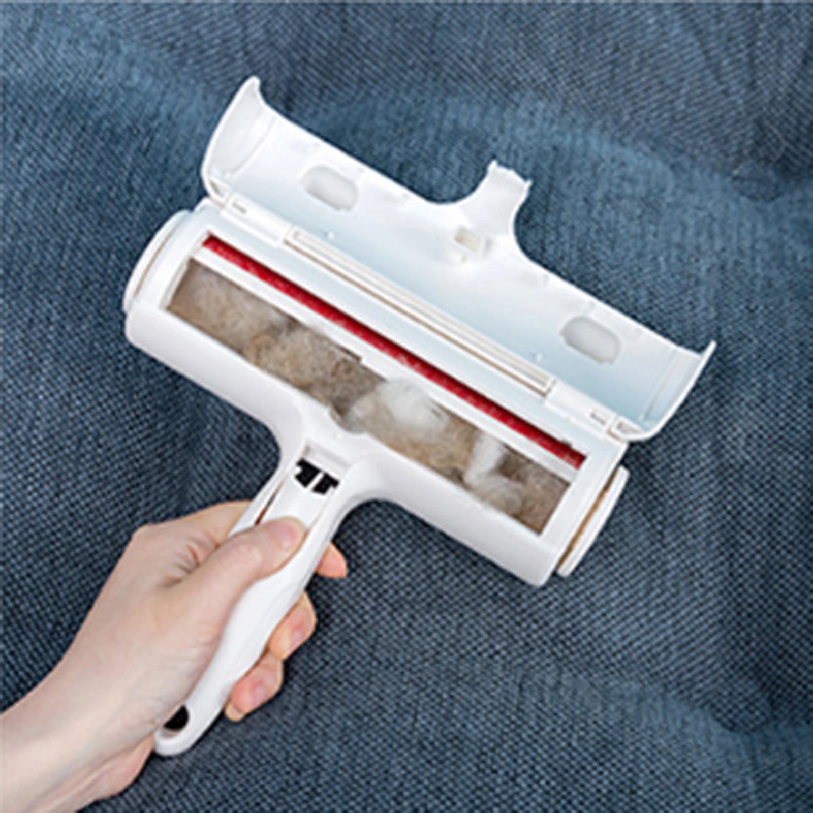 Reusable Pet Hair Remover Roller with Self-Cleaning Base - Upgraded Animal Fur Removal Tool for Couch, Furniture, Carpet, Car Se