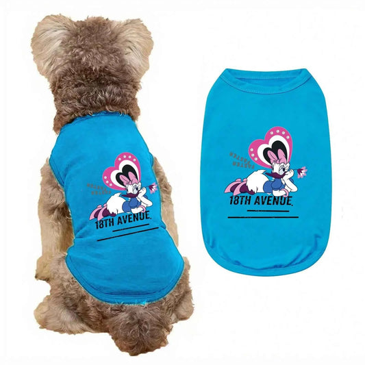 1PC  Lucy print pet sleeveless T-shirt, soft and breathable round neck pet vest