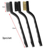13cm Steel Wire Brush Aquarium Algae Cleaning Brush Nylon Brush Aquarium Cleaner Fish Tank Stain Cleaning Tools Accessories 3pcs